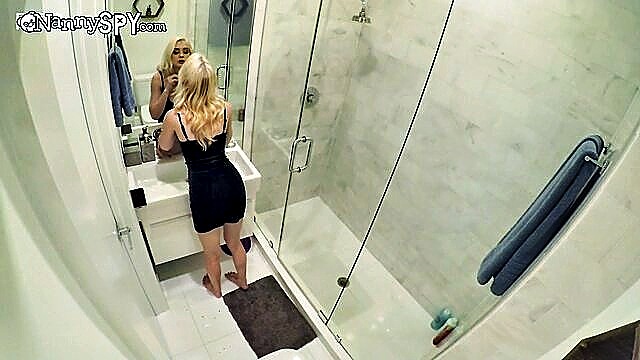 blowjob in shower, big cock in her pussy, blonde anal - nanny foot fetish sex