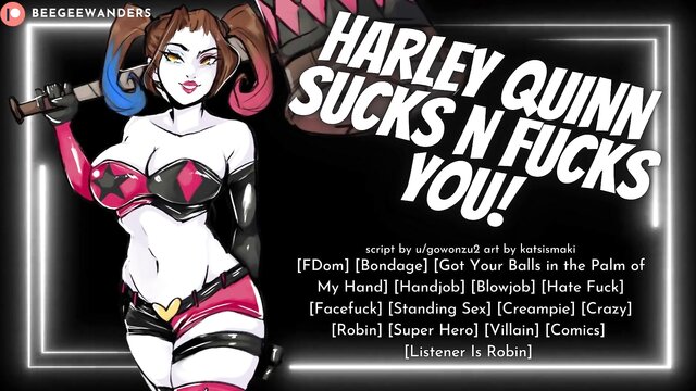 point of view, anime, harley quinn - harley quinn asmr bondage