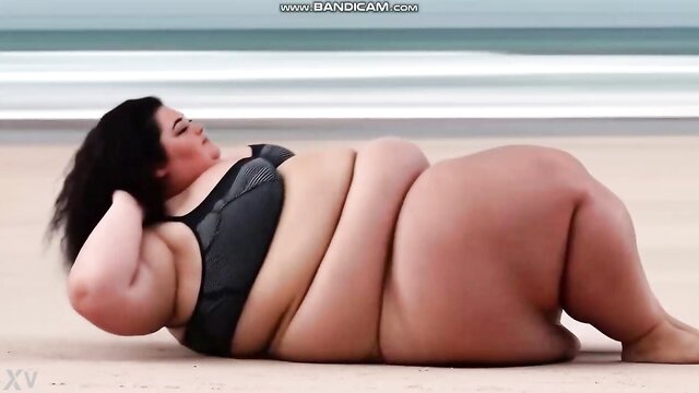 porn video, beach, ebony - ebony sbbw lesleaficbombshell