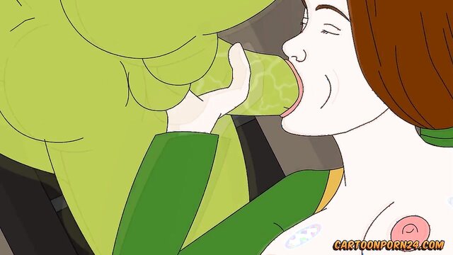anal sex, big tits, big dicks - shrek porn parody
