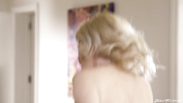 with her, with huge, stunning blonde - blonde big tits couch tryout