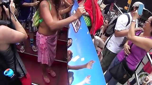 celebrate, girls, topless - topless girls celebrate tits in nyc