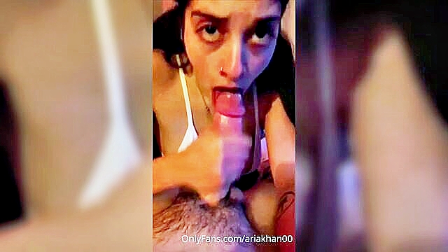 asian, amateur, onlyfans - indian aria khans pov oral skills will amaze you