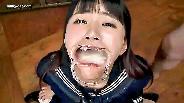 hardcore, asian, japanese - thats a mouthfull gokkun tun4 k1mur4 swallow