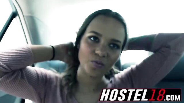 teen, hostel, rough sex - liza rowe gets fucked hard