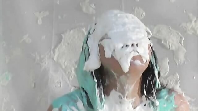pie in the face, wam, slime - asian pied slime show