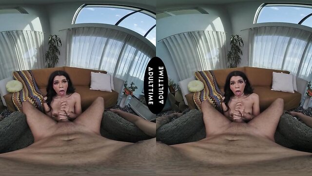 brunette, reverse cowgirl, pov - harley haze vr ride