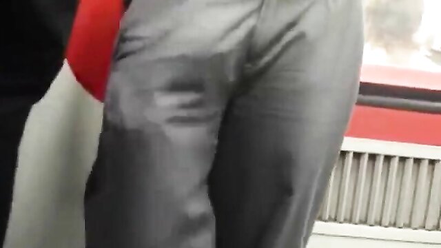 big cock, daddy, amateur - security guys big bulge in metro