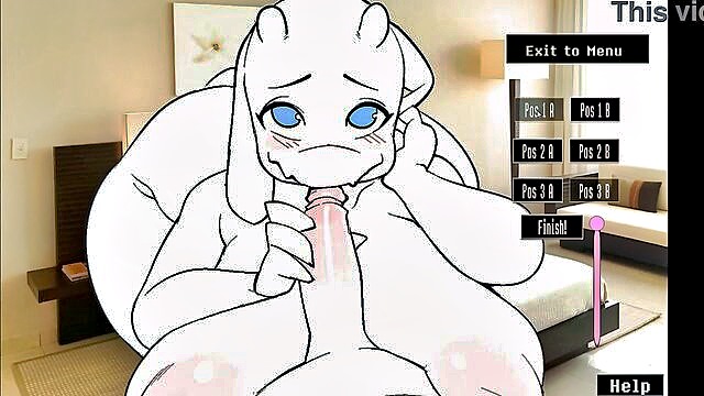 CumInGaming - hentai game featuring butt spanking and incredible breast play in undertale setting Cumingaming