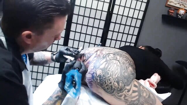 butt, mom, kink - darcy diamond ass tattoo