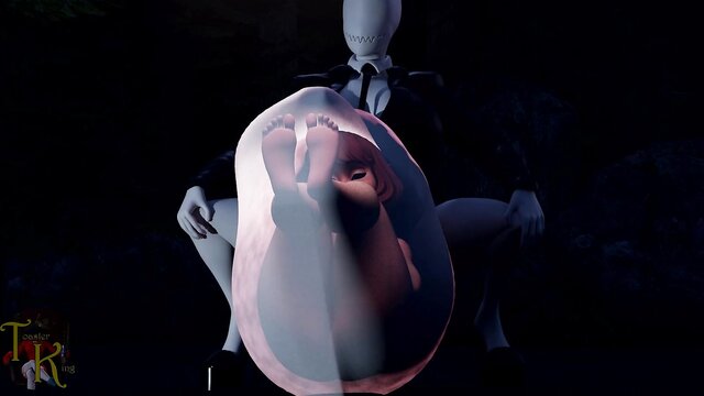 futanari is bigger, rebecca (one piece), long tongue - slender futanari threesome