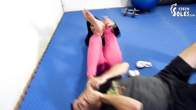 czechsoles, bare feet, czech soles - gym trainer foot worship
