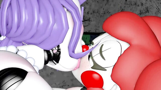 futanari, futa, animation - fnaf ballora circus baby fusion