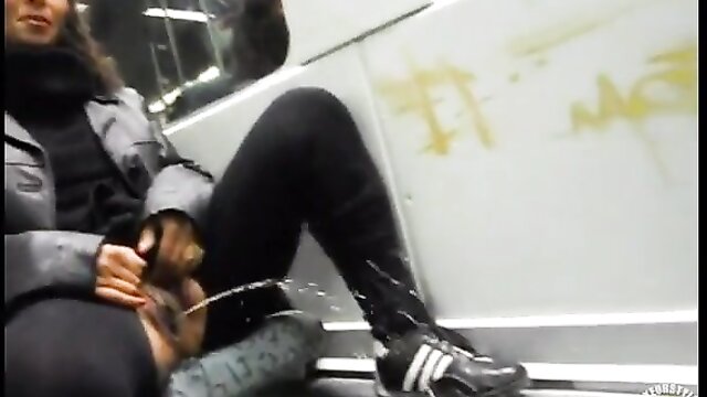 german, train, beauty - german train pee video