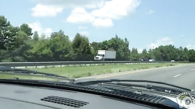 girlfriend, highway, topless - topless driving hot girl