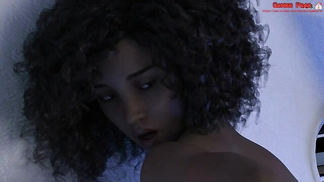 beautiful, teen (18+), anal - 3d ebony sex
