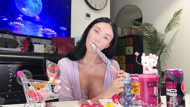 beautiful, asmr, asian - meilee asmr lollipop
