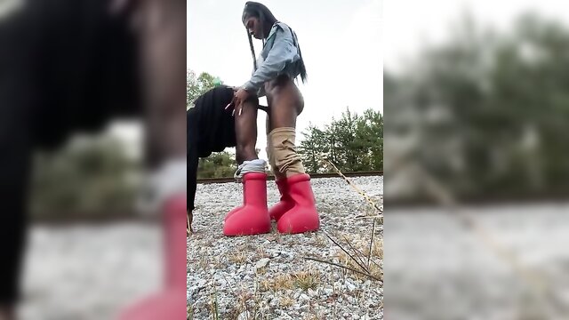 BadTGirlBella - ebony ts blowjob