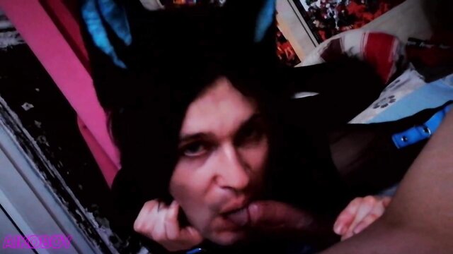 AIKOBOY - goth dude dick sucking