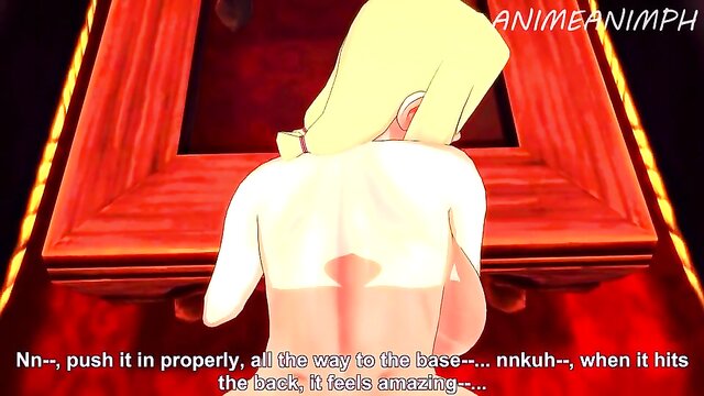 bukkake, bondage, blowjob - busty cartoon video