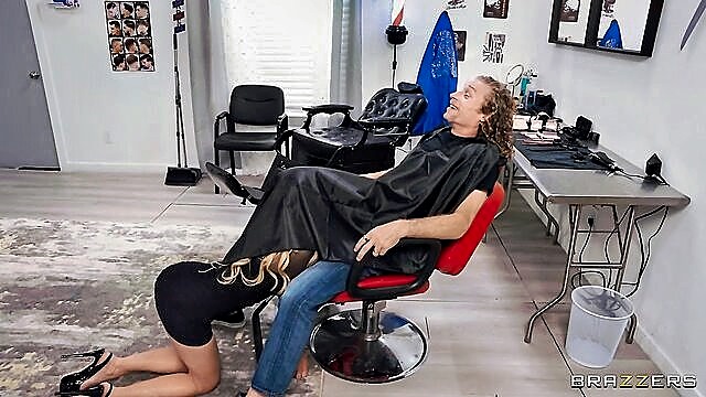 titty fuck, pussy licking, blowjob - busty hairdresser sex fuck