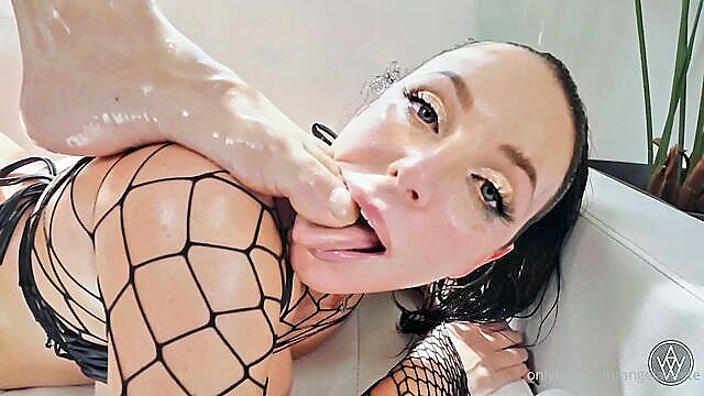 milf, big tits, all sex - angela white oil anal