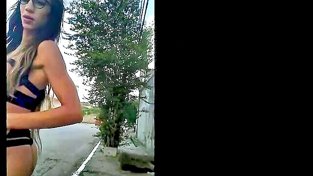 on the street, transsexuals, on the - paloma veiga big pole