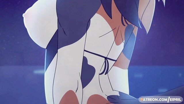 hermoine granger (harry potter), shira, kaela kovalskia (vtuber) - night on the beach moaning
