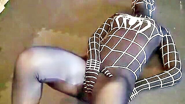 solo female masturbation, girls masturbating, masturbate - spidergirl cosplay masturbation