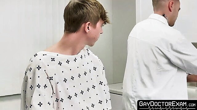 gaydoctorexam, anal sex, hardcore - doctor trent injects semen into twink’s ass