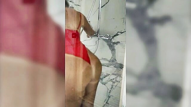 ass, amateur, big tits - stepmom shower sex video