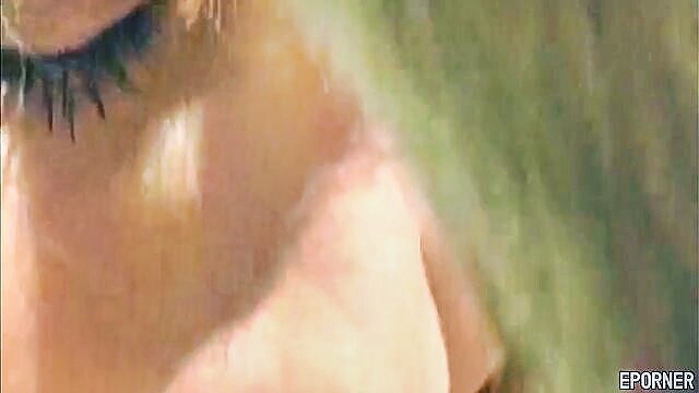 big tits, blonde, blowjob - vintage outdoor sex video