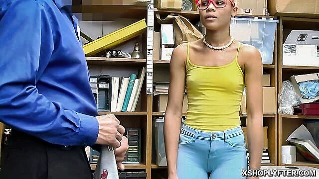 from behind, shoplyfter, ebony - ebony shoplyfter handjob