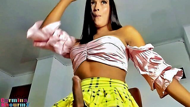 big tits, latina, big cock - Carmina sticky orgasm