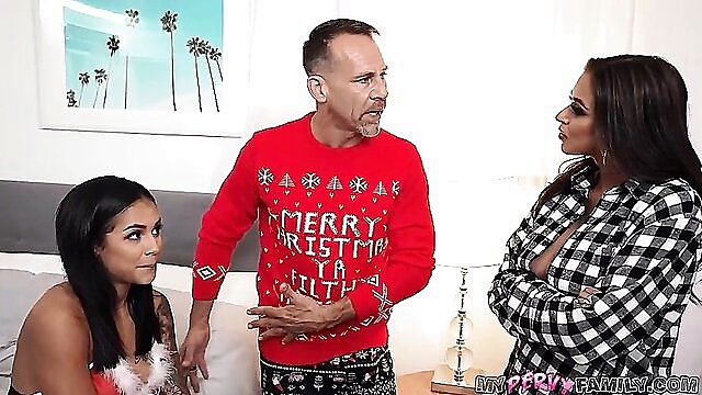mom, flashing, step daughter - big bounce for the stepdaughter