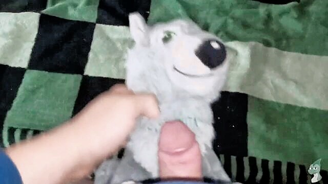 gay plush, bareback, wolf - father cub fun 4