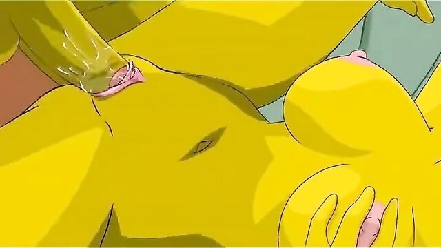 cartoon, sloppy blowjob, cumshot - homer simpson hardcore sex