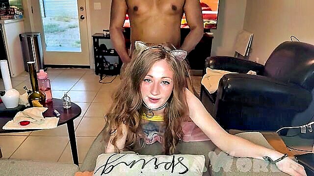 interracial, anal, redhead - bunny gets her asshole gapped