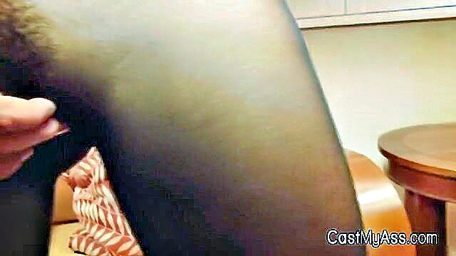 gagging, big tits, deep throat - pantyhose slut deepthroat