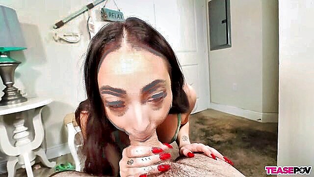 brunette, blowjob, pov - biblical blowjob with chiara chianti