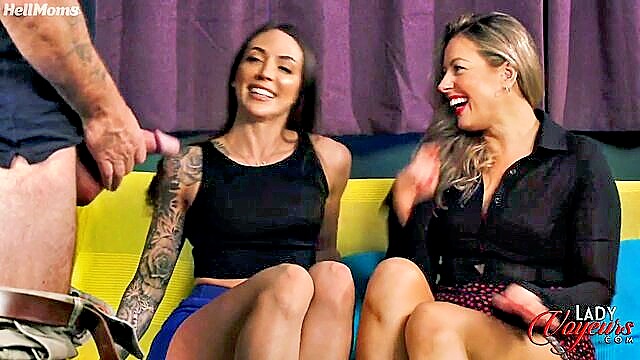 ffm, cfnm, threesome - threesome with Leila Lani
