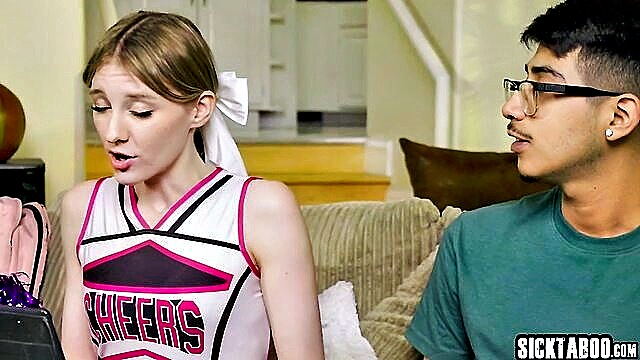 Melody Marks - cheerleader fucks petite penis