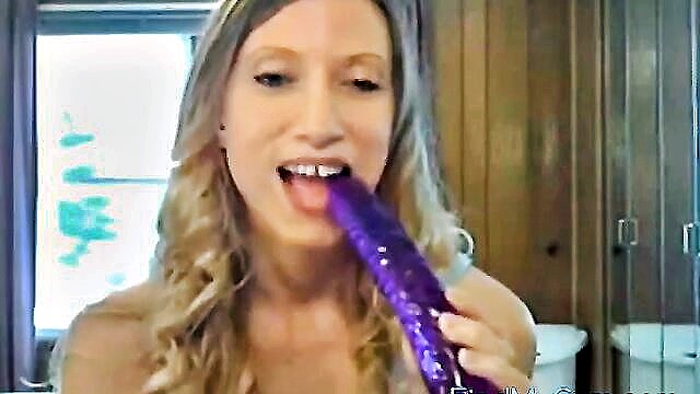 webcam, dildo, anal - busty brunette gets stuffed ass