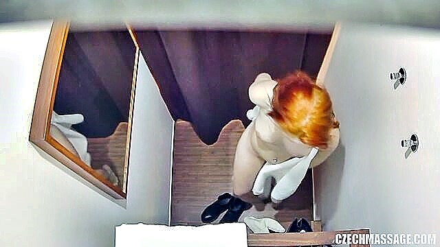 czech massage, anal massage, an anal - redhead gets anal massage
