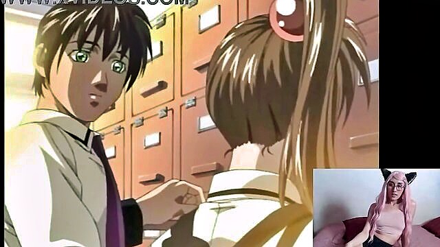 rough, watching porn, reaction - black bible hentai episode 1
