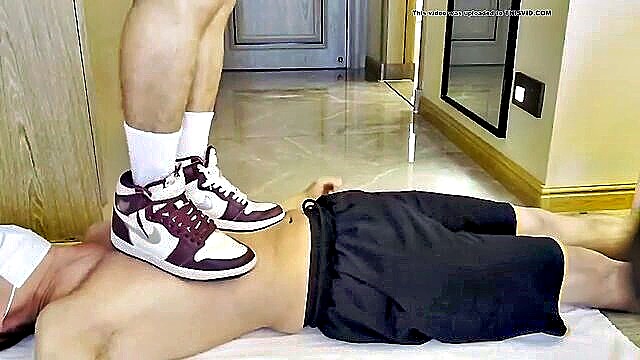 trampling, hardcore, chest - hardcore chest trampling 3 footjob