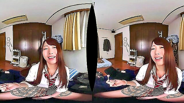 japanese, pov porn, students - asian vr teen show white panties