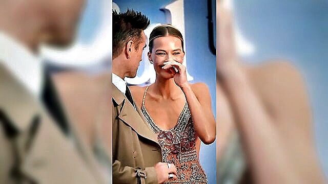 robbie, margot, margot robbie - margot robbie nude dress
