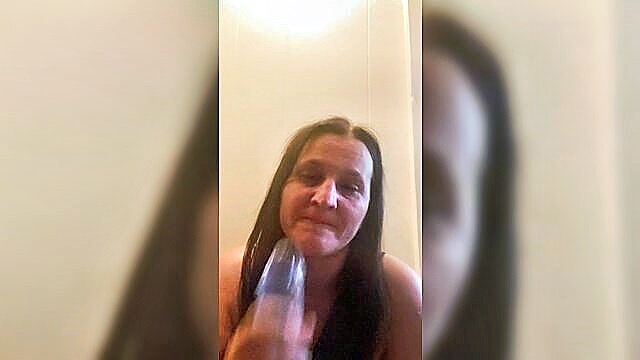 amateur, big cock, sex toys - large toy blowjob video