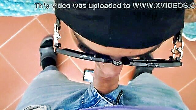 swallow, pov, mom - blond milf oral blowjob